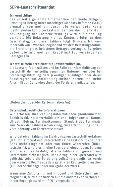 50 EC-Rollen 57x46x12, 25 m, ohne BPA, mit SEPA Lastschrift-Aufdr.