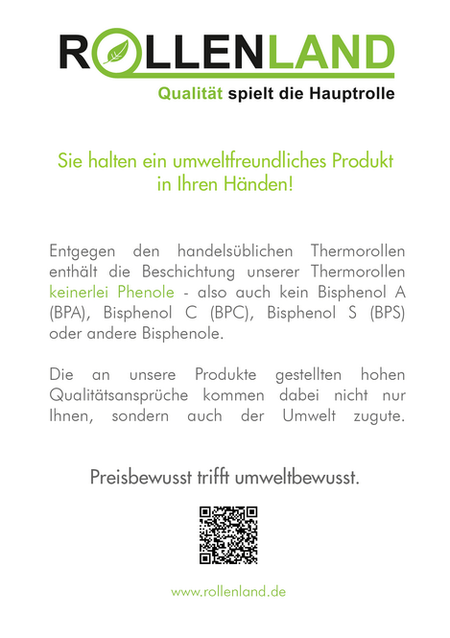 50 Thermorollen 80x80x12, 80 m ohne Phenol (BPA,BPC,BPS) - Qualitätsaufdruck