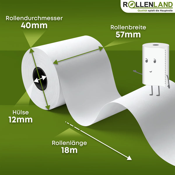 50 EC-Rollen 57x40x12, 18 m ohne BPA, mit PAYONE Lastschrift-Aufdr.