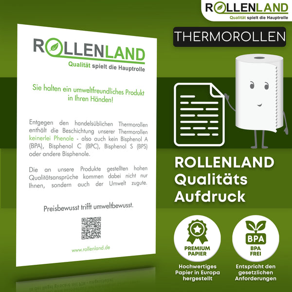 50 Thermorollen 80x80x12, 80 m ohne Phenol (BPA,BPC,BPS) - Qualitätsaufdruck