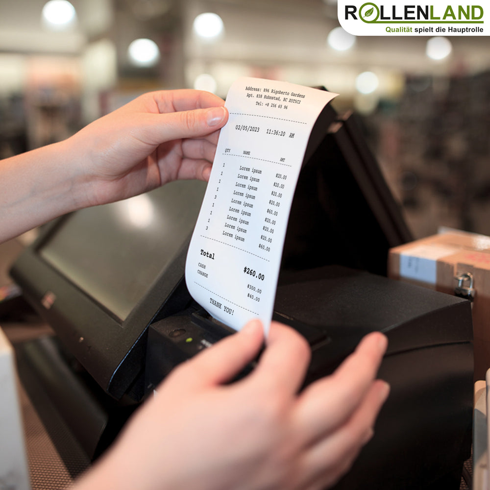 40 Thermorollen 80x80x12, 80 m mit Bewirtungsbeleg, ohne Bisphenol-A (BPA)